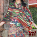 Brown Floral Online Shopping Pakistan Indian Wool Shawl ,Stole ,Carpet